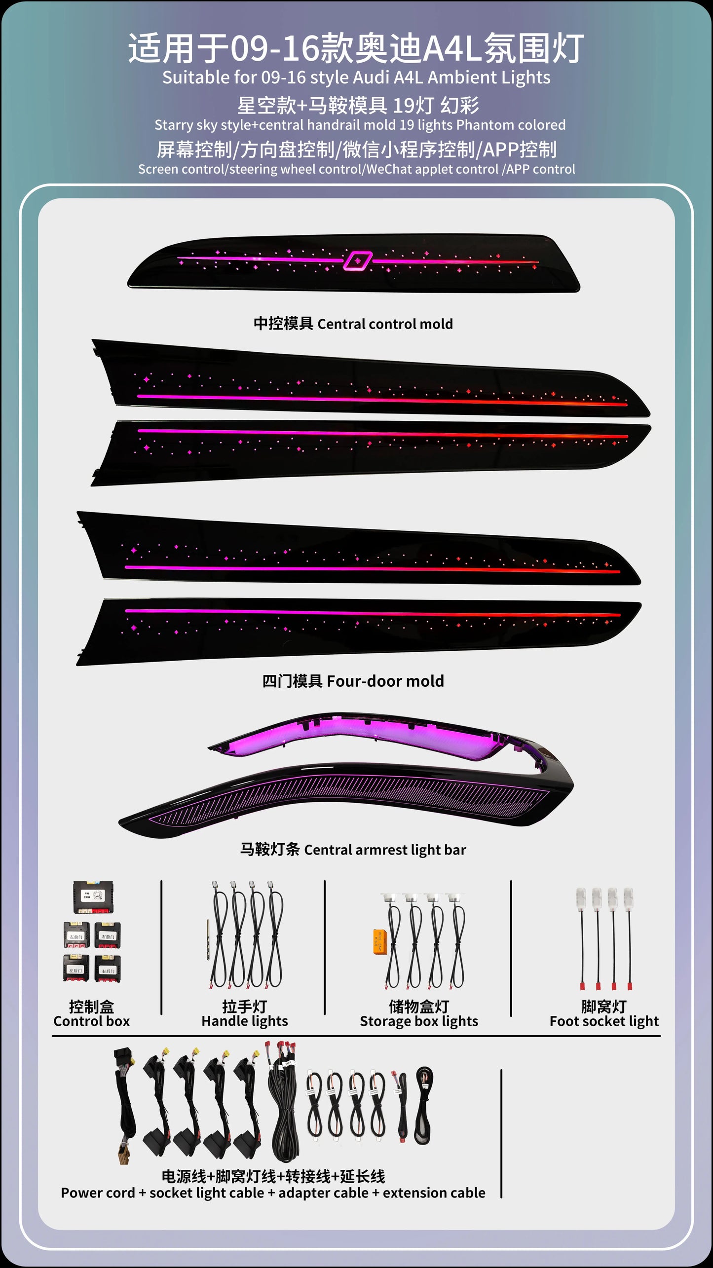 Luces Ambientales Audi A4 B8 / Q5 2010-2017