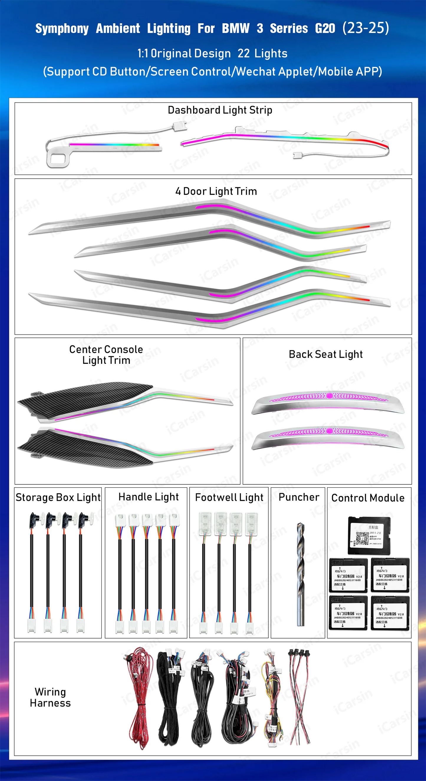 Luces Ambientales BMW Serie 3 G20 / G28 2020-2022