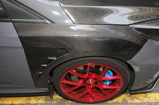 Guardabarros delanteros fibra de carbono estilo RS para Ford Focus 2015-2017